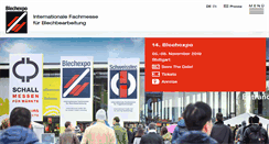 Desktop Screenshot of blechexpo-messe.de